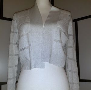 Long sleeve Silver cropped shrug